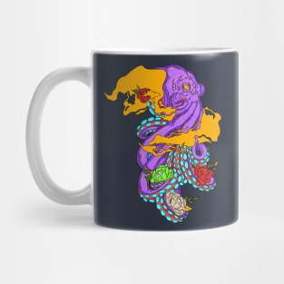 Octopus with Poison and Roses Mug
